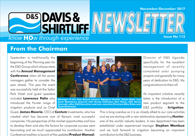 Davis and Shirtliff Newsletter 113