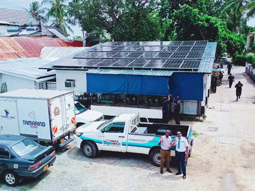Davis & Shirtliff Installed a solar system in Tamarind Mombasa pictured is Mombasa manager