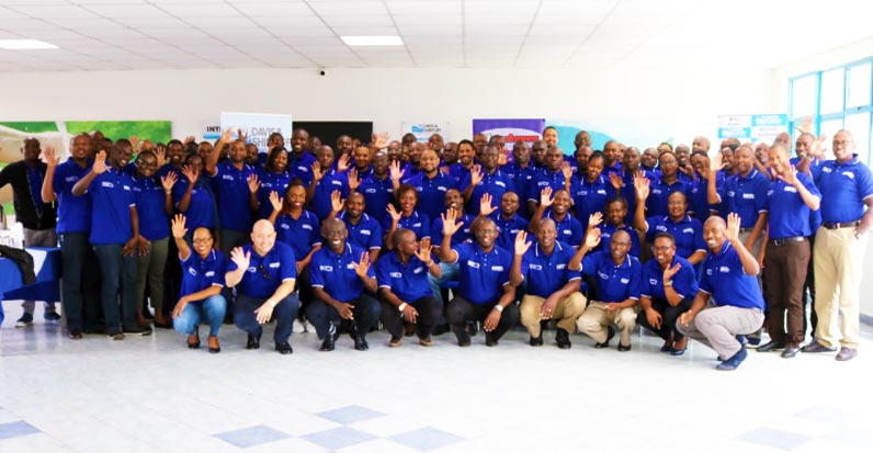 Participants are pictured with Group CEO David Gatende and other executives at the Branch Manager's Conference. Participants are pictured with Group CEO David Gatende and other executives at the Branch Manager's Conference.