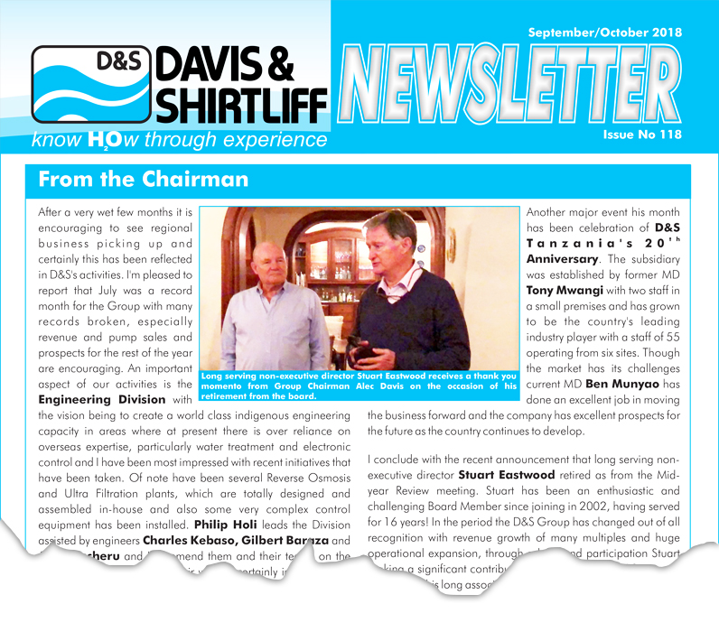 Davis and Shirtliff Newsletter 118