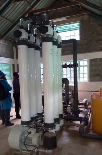 Davis & Shirtliff Naivasha assembled the 20m3/hr Dayliff Ultrafiltration plant and the facility has been using this plant for removal of color, organic molecules, bacteria and viruses from the spring water, providing clean potable water for consumption.