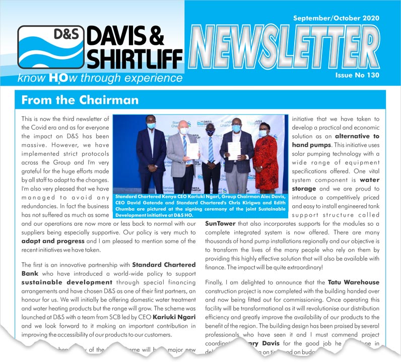 Davis & Shirtliff September / October Newsletter #130 2020