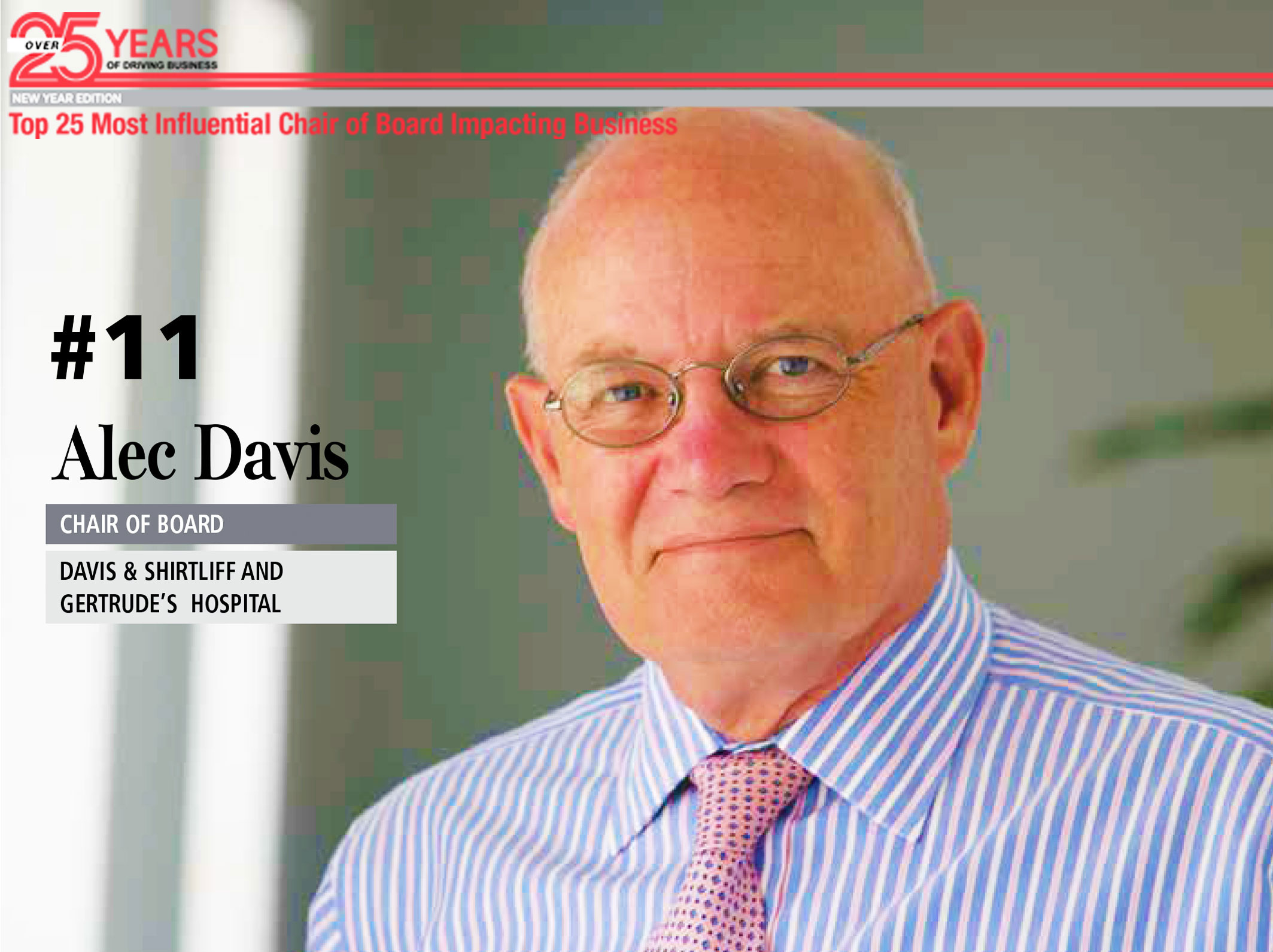 Davis & Shirtliff Group Chairman Alec Davis, featured on top 25 Chairman with over 25years as a CEO of Davis & Shirtliff