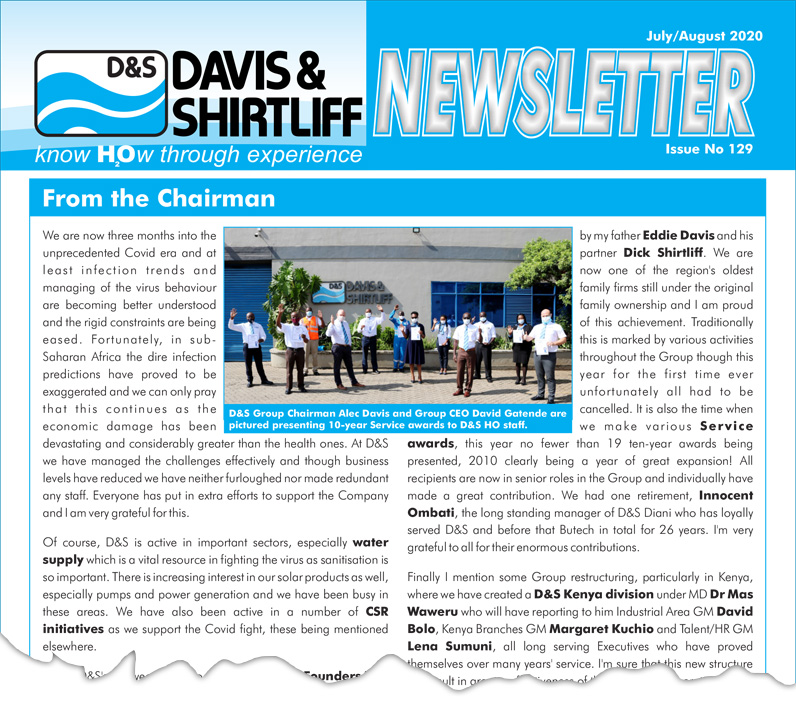 Davis & Shirtliff July / August Newsletter #129 2020