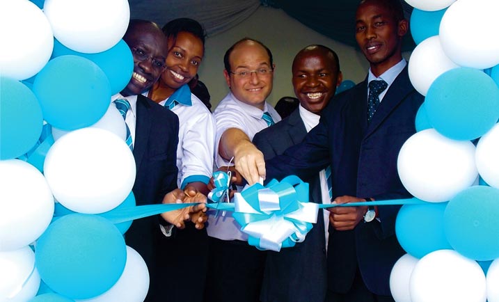 Opening of Davis and Shirtliff Kitengela branch by Davis Gatende, Edwards Davis and Margaret Kuchio